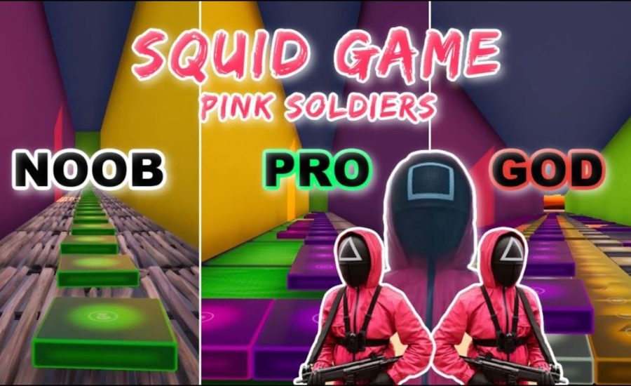 SQUID GAME OST - Pink Soldiers - Noob vs Pro vs God (Fortnite Music Blocks) With Map Code!