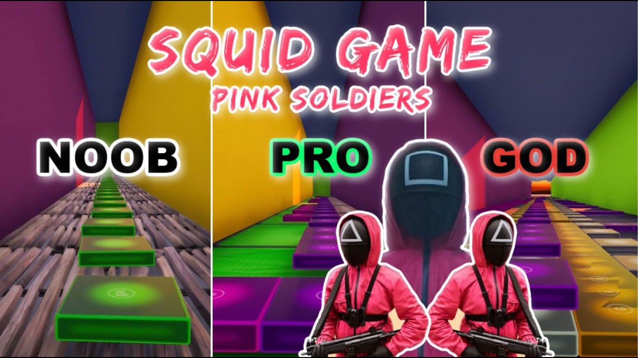 SQUID GAME OST - Pink Soldiers - Noob vs Pro vs God (Fortnite Music Blocks) With Map Code!
