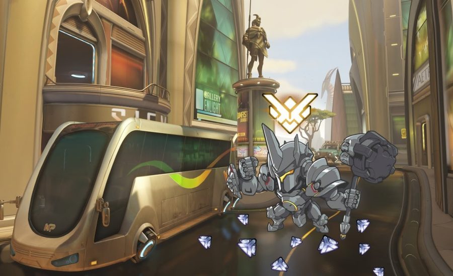 Spawntrap meta - Overwatch reinhardt Competitive smurffing solo queue - gameplay only