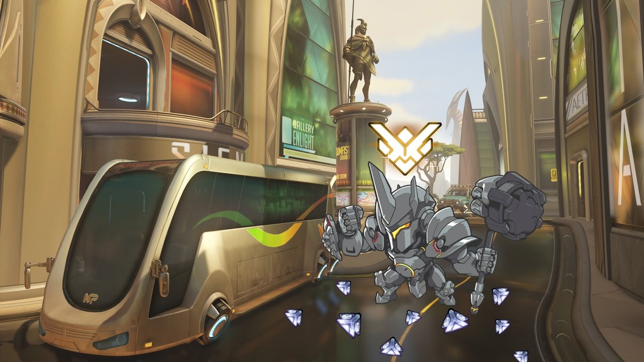 Spawntrap meta - Overwatch reinhardt Competitive smurffing solo queue - gameplay only