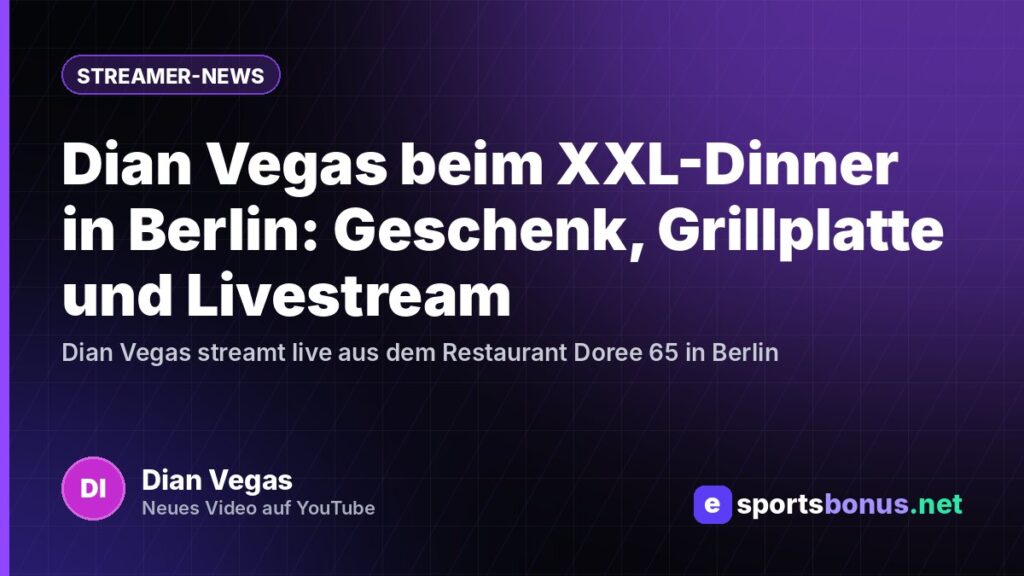 Dian Vegas beim XXL-Dinner in Berlin: Geschenk, Grillplatte und Livestream