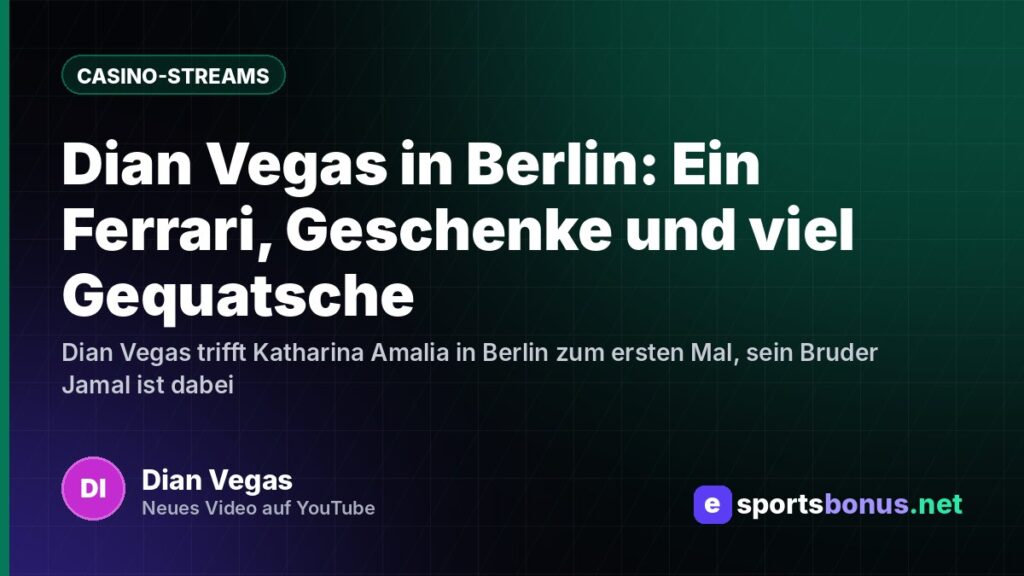 Dian Vegas in Berlin: Ein Ferrari, Geschenke und viel Gequatsche