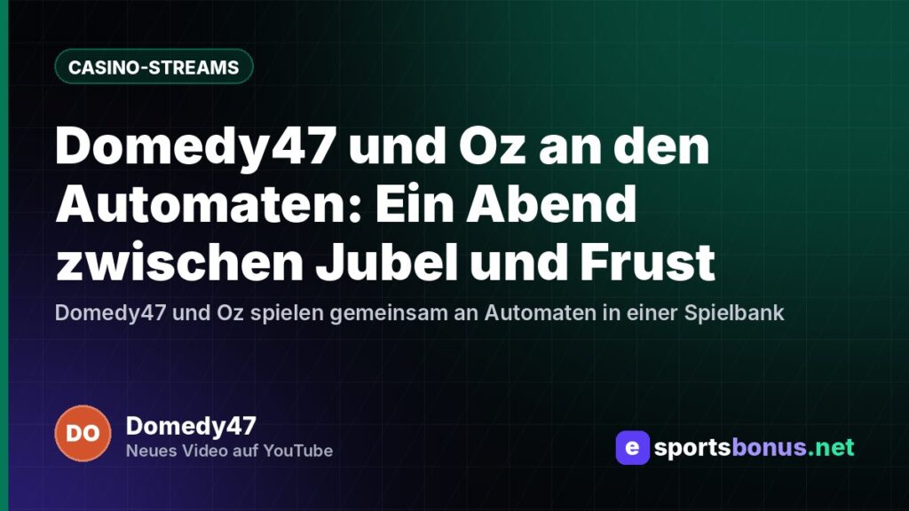 Domedy47 und Oz an den Automaten: Ein Abend zwischen Jubel und Frust