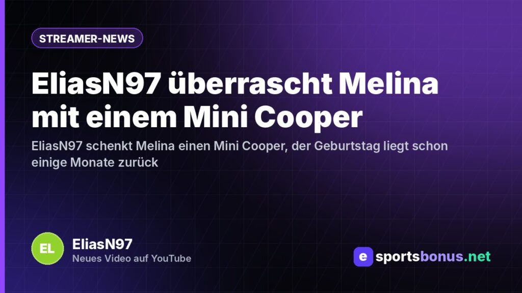 EliasN97 überrascht Melina mit einem Mini Cooper