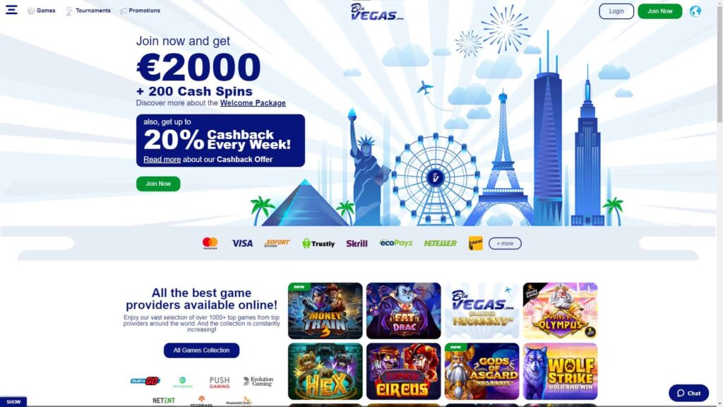 BluVegas website