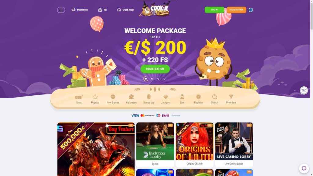 CookieCasino website