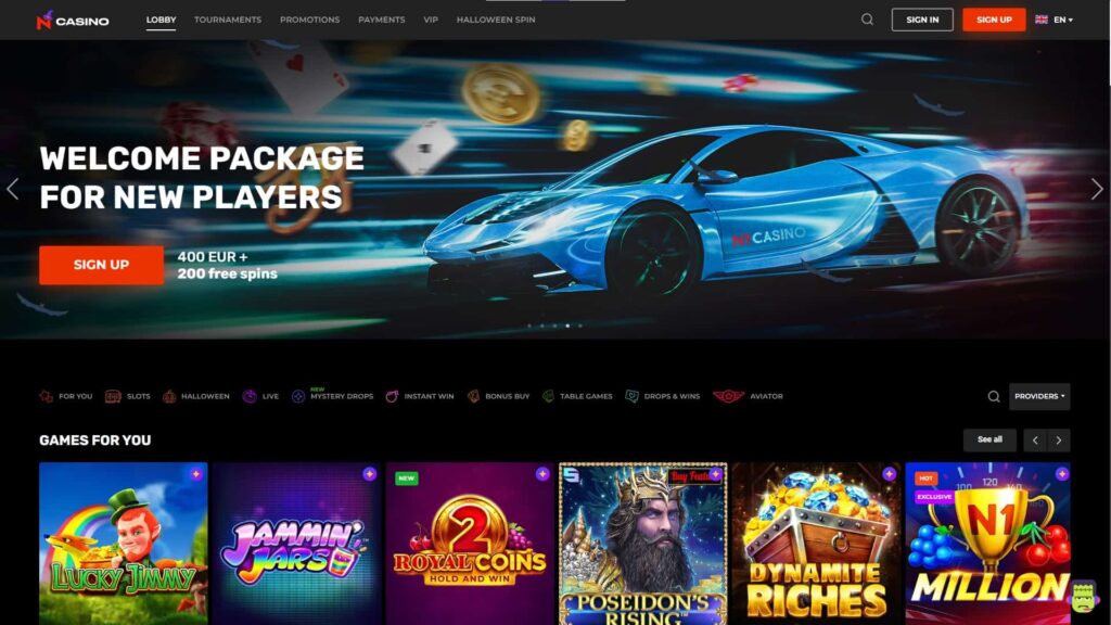 N1 Casino website