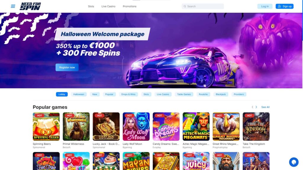 NeedForSpin website