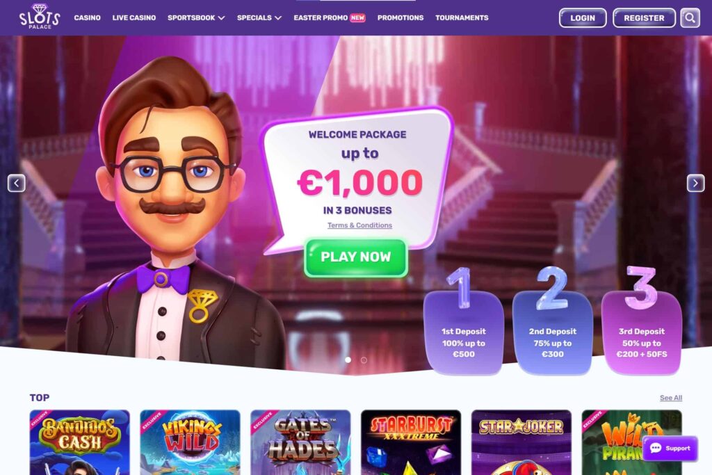 SlotsPalace website