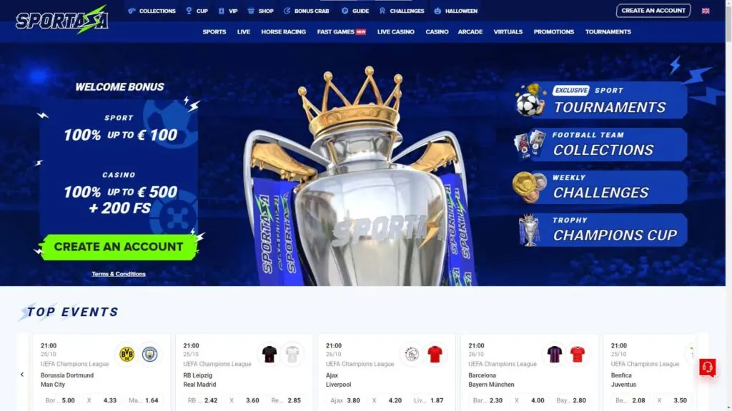 Sportaza website