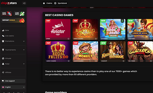 Chipstars website