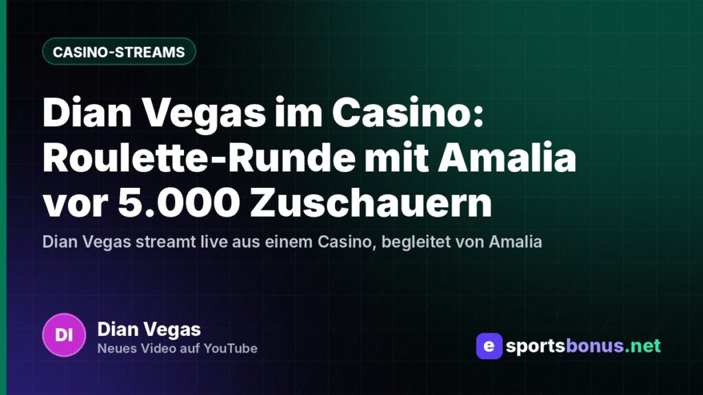 Dian Vegas im Casino: Roulette-Runde mit Amalia vor 5.000 Zuschauern