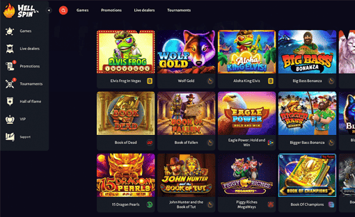 Hell Spin Casino website